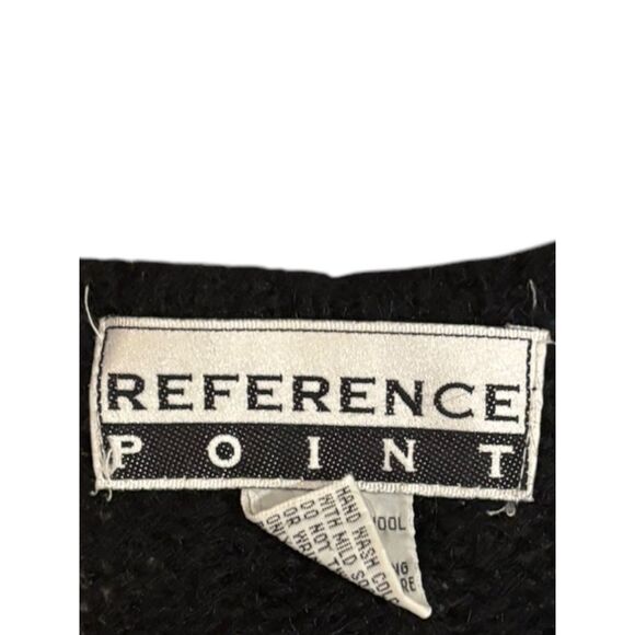 Reference Point Black Knit Wool Button Up Sweater Size S - Picture 3 of 3